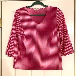Pink gingham top